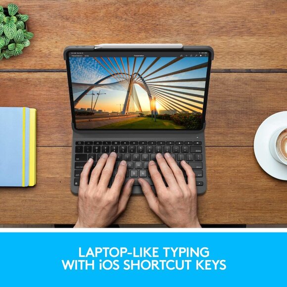 Logitech Slim Folio PRO Backlit Bluetooth Keyboard Case for iPad Pro 12.9-inch - Picture 7 of 10